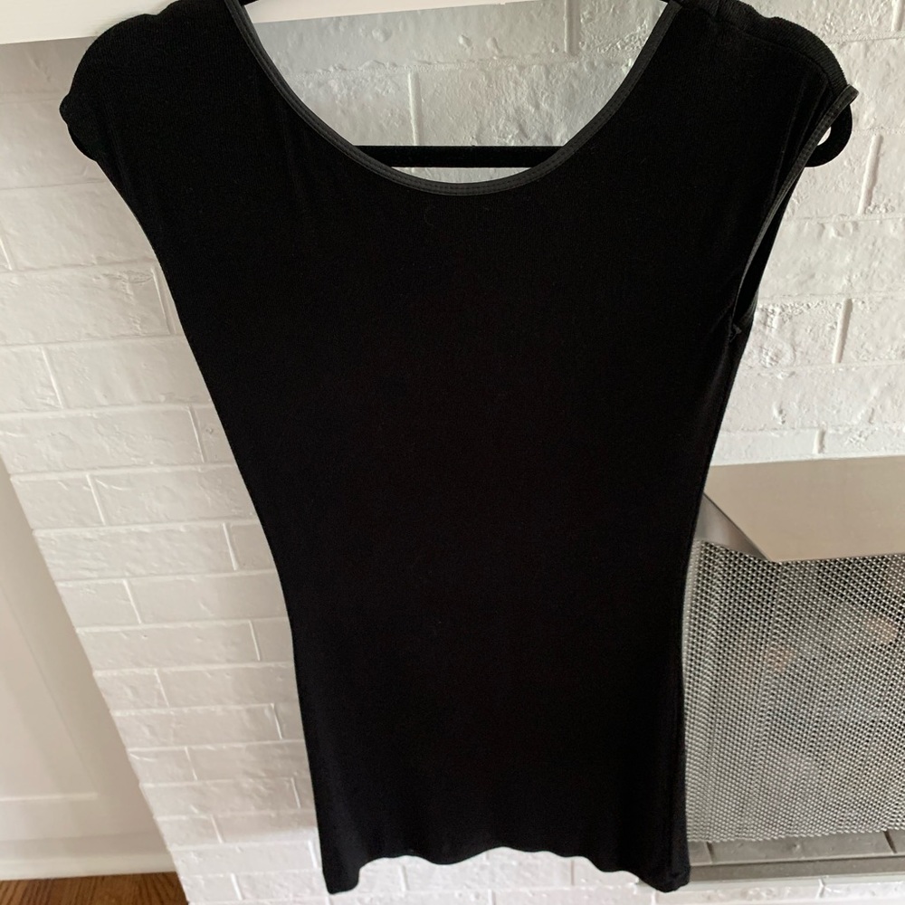 Vegan Leather trim dress